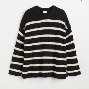 H&M+ Oversized Striped Sweater
